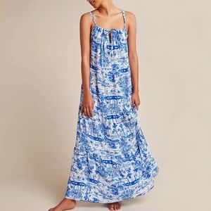 Anthropologie Tropical Tiered Cover-Up Dress